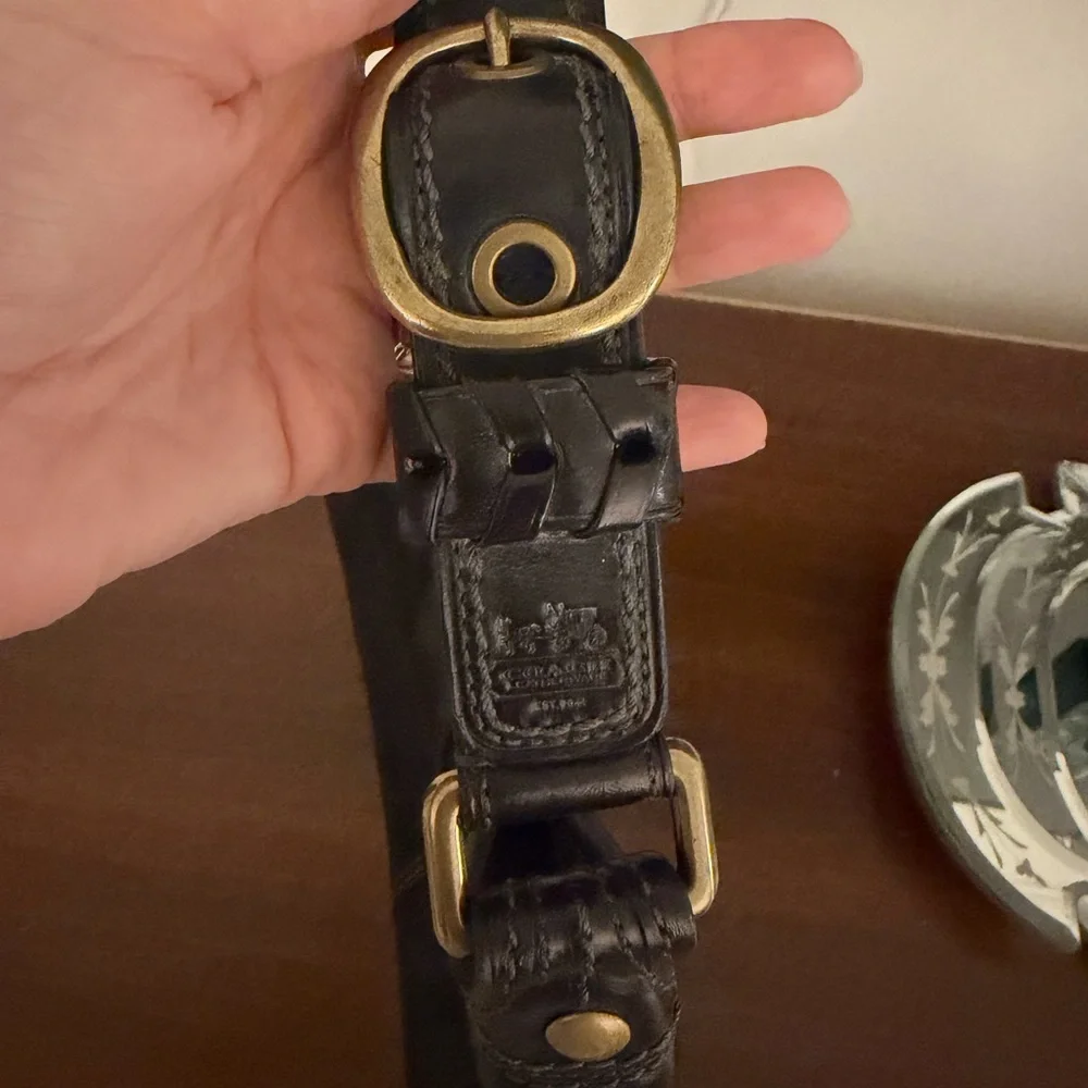 Coach Black Leather Shoulder Bag - Picture 2 of 3